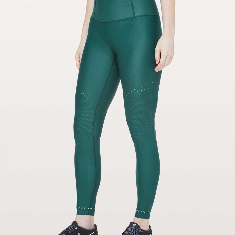 Lululemon Zoned In Tight *27” Green Jasper